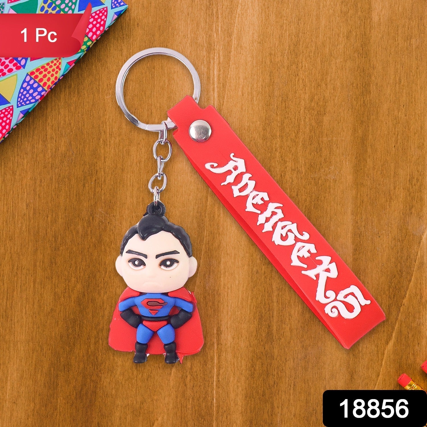 Cute Cartoon Silicone 3D Key Chain with Metal Hook & Strap (Pack of 1) Signaturekarts