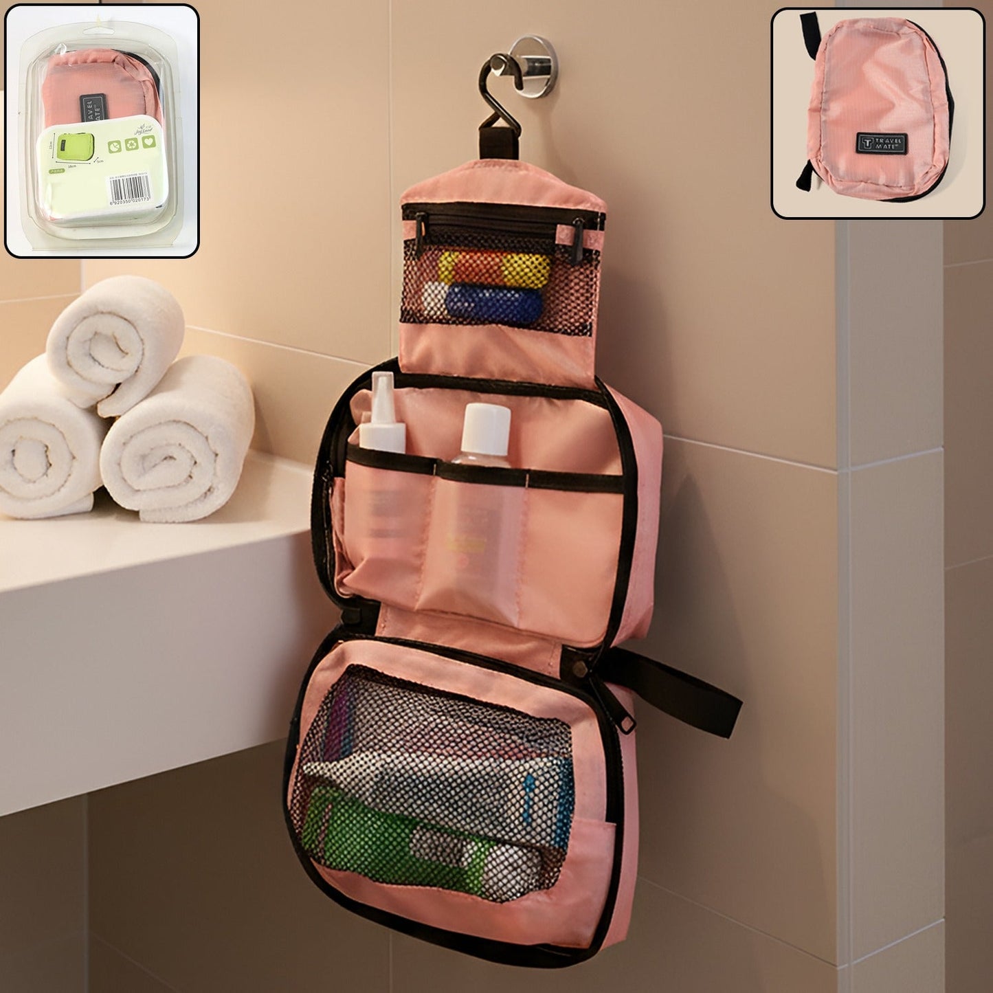 Premium Travel Mate Hanging Toiletry Bag (1 Pc) The Morsignaturekarts