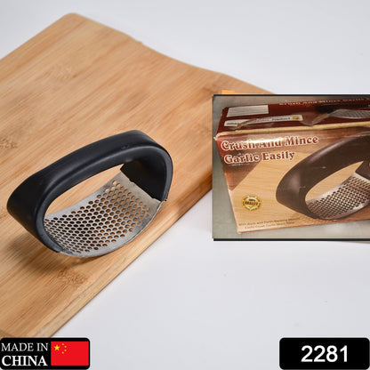 Stainless Steel Garlic Presser  / Crusher (Multicolor) Signature Kart