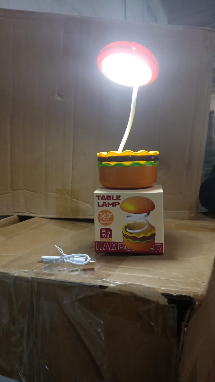 Burger Delight: Folding LED Night Lamp (1 Pc) Signaturekarts