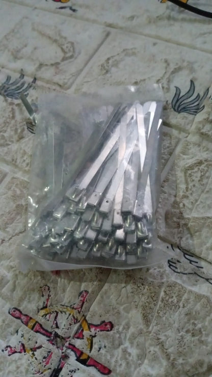 Stainless Steel Cable Ties for Solar & Home Use (100 Pc, 4.6x100mm) signaturekarts