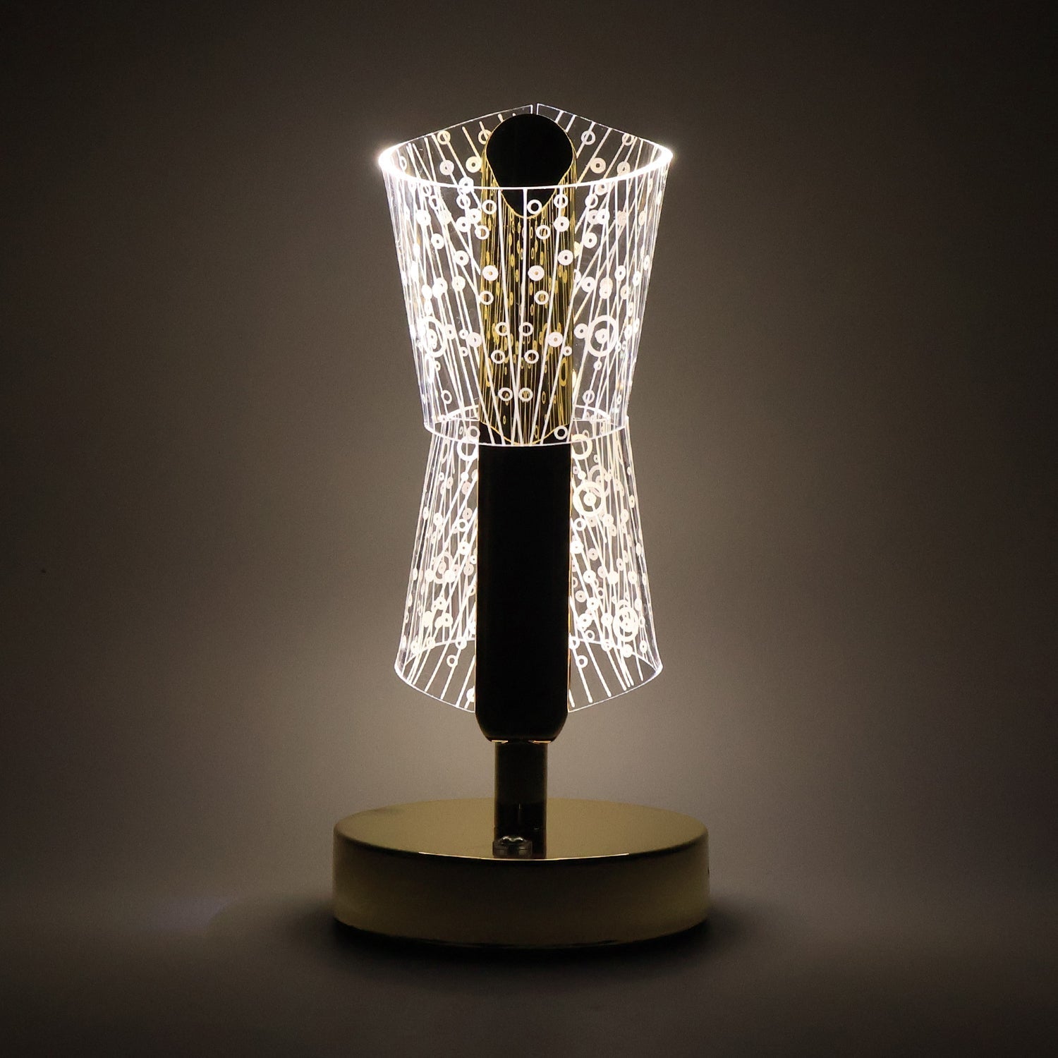 Luxury Crystal LED Double Shade Table Lamp (1 Pc) signaturekarts