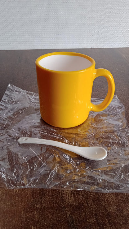 Elegant Plastic Mug with Matching Spoon signaturekarts