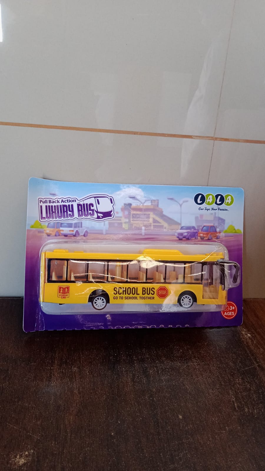 Inertia Bus Toys , High Simulation Yellow Fine Details Mini Bus Signature kart