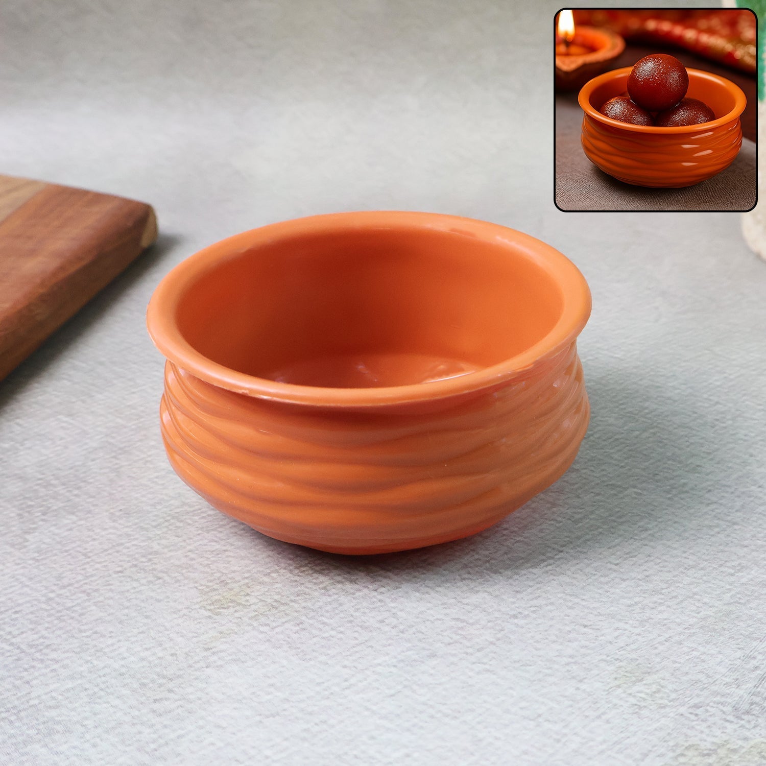 Classic Terracotta-Style Multipurpose Bowl (1 Pc) signaturekarts