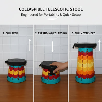 Collapsible Stool with Handle for Portable Seating (44x25.5 cm) The Morsignaturekarts