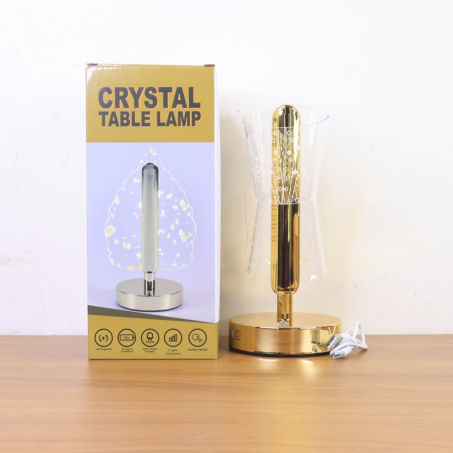 Luxury Crystal LED Double Shade Table Lamp (1 Pc) signaturekarts