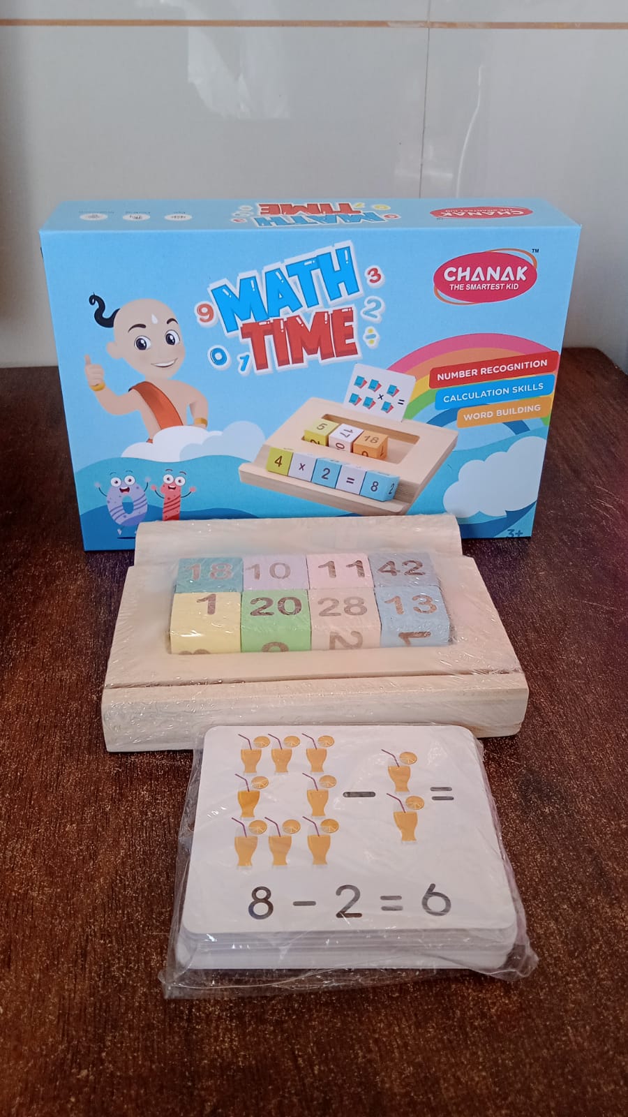 Wooden MathTime for Kids - Educational Math Card Game Signaturekarts