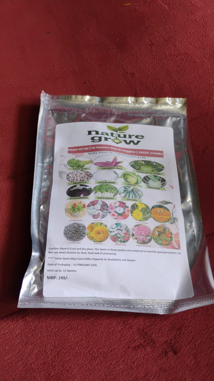 20 Varieties of Vegetable & Flower Seeds Combo (1 Pkt. / 20 Varieties) Signature kart
