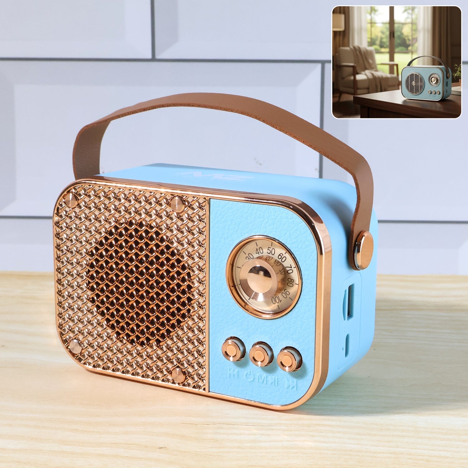 Vintage Style Wireless Portable Speaker with Retro Radio (1 Pc) The Morsignaturekarts
