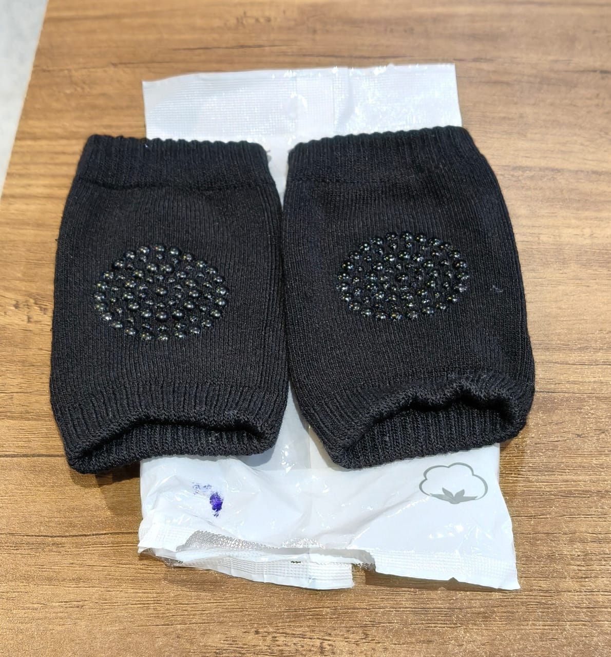Black Toddler Wool Knit Leg Warmer (Knee Guard) Signature Kart