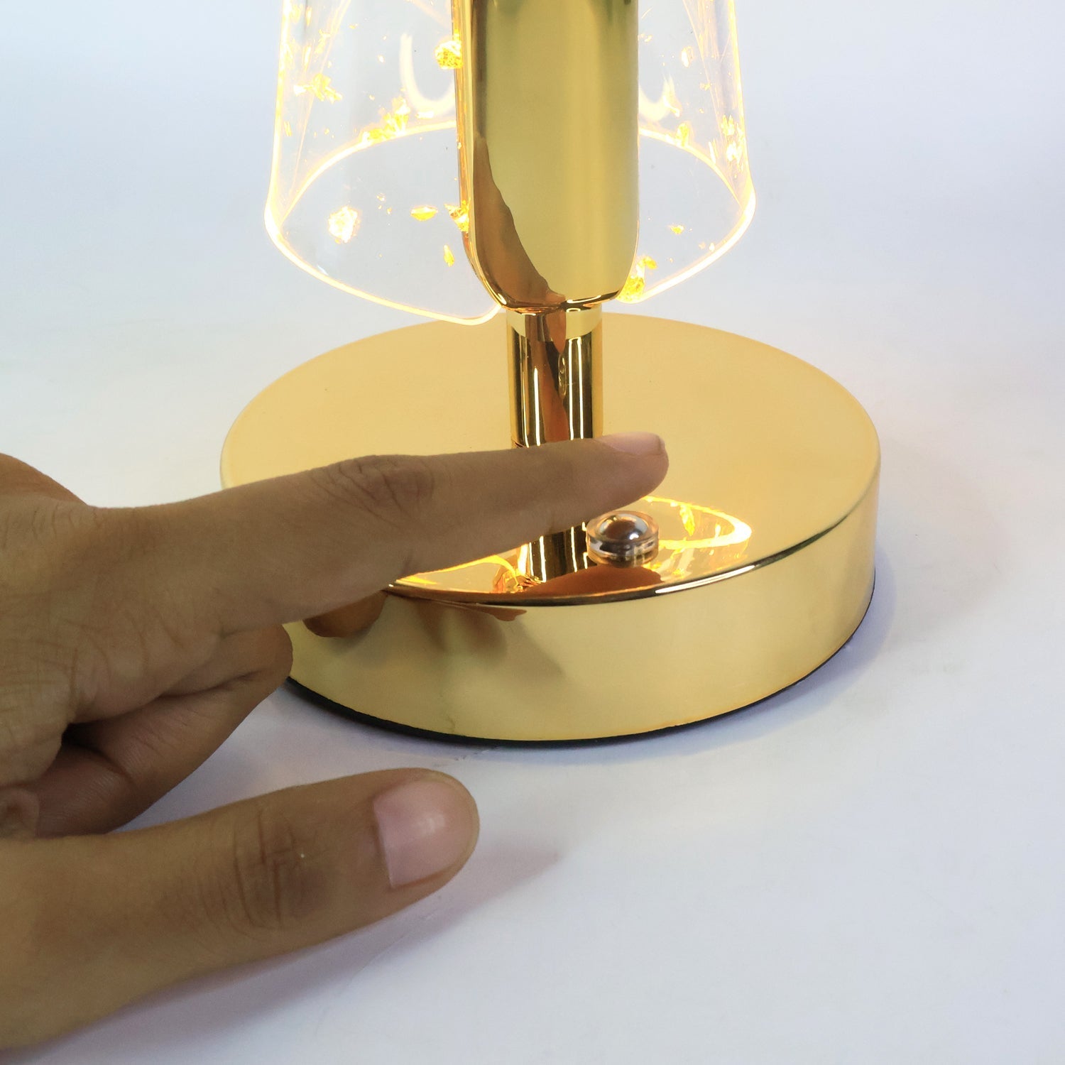 Luxury Golden Crystal LED Double Shade Table Lamp (1 Pc) signaturekarts