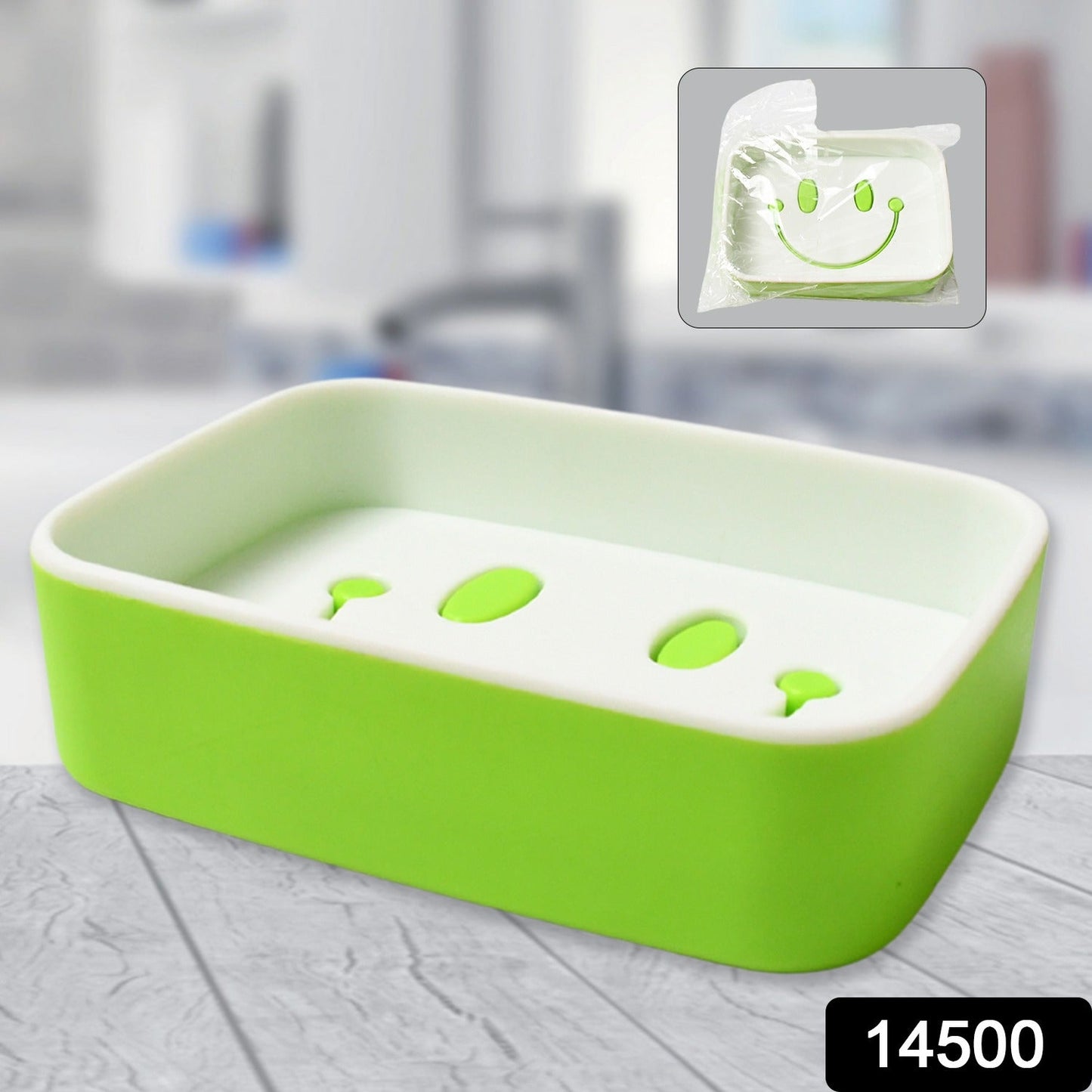 Portable Travel Soap Dish Box – Cute Cartoon Smile Face Draining Container Signature Kart