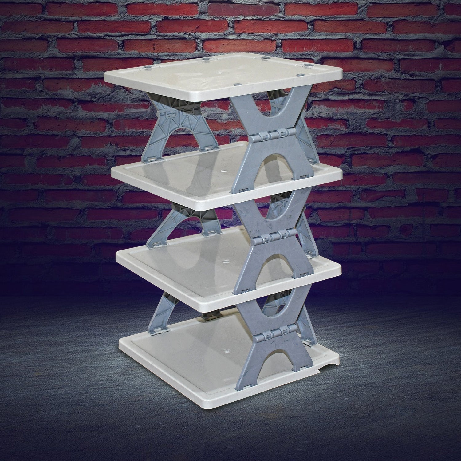 Foldable Shoe Rack (1 Pc, 4 Layers): Space-Saving, Entryway Storage signaturekarts