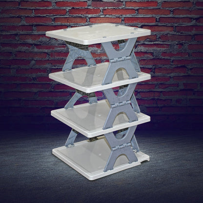 Foldable Shoe Rack (1 Pc, 4 Layers): Space-Saving, Entryway Storage signaturekarts