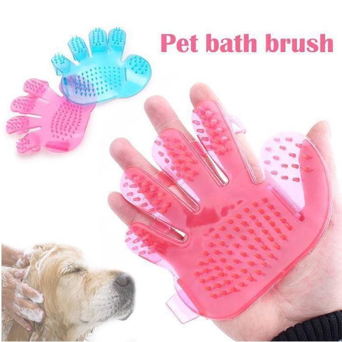 Rubber Pet Cleaning Massaging Grooming Glove Brush signaturekarts