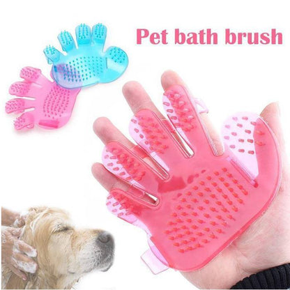 Rubber Pet Cleaning Massaging Grooming Glove Brush signaturekarts