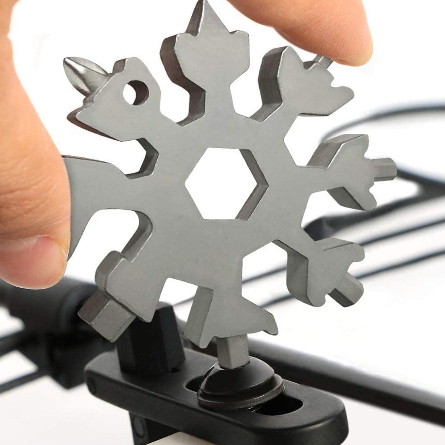 Durable 18-in-1 Snowflake Multi-Tool – Bottle Opener & Screwdriver Wrench Kit signaturekarts