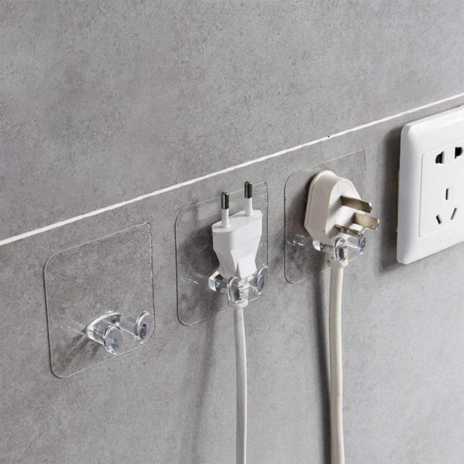 Transparent Multi-Function Wall Storage Hooks signaturekarts
