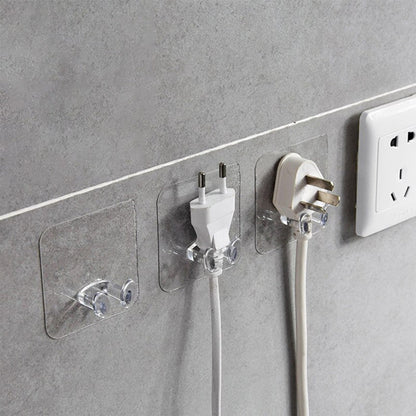 Transparent Multi-Function Wall Storage Hooks signaturekarts