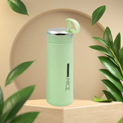 Water bottle 400ml leak proof, glass water bottle (1 pc / Light Green Color) signaturekarts