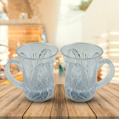 LED Light-Up Party Cups - Flashing Water-Activated Drinking Glasses Handle (2-Piece) signaturekarts