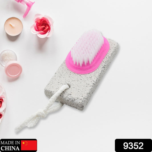 Hand and Foot Brush with pumice stone to Remove Dead Skin & Callus Stone Foot Scrubber Pedicure Brush For Dead Skin signaturekarts