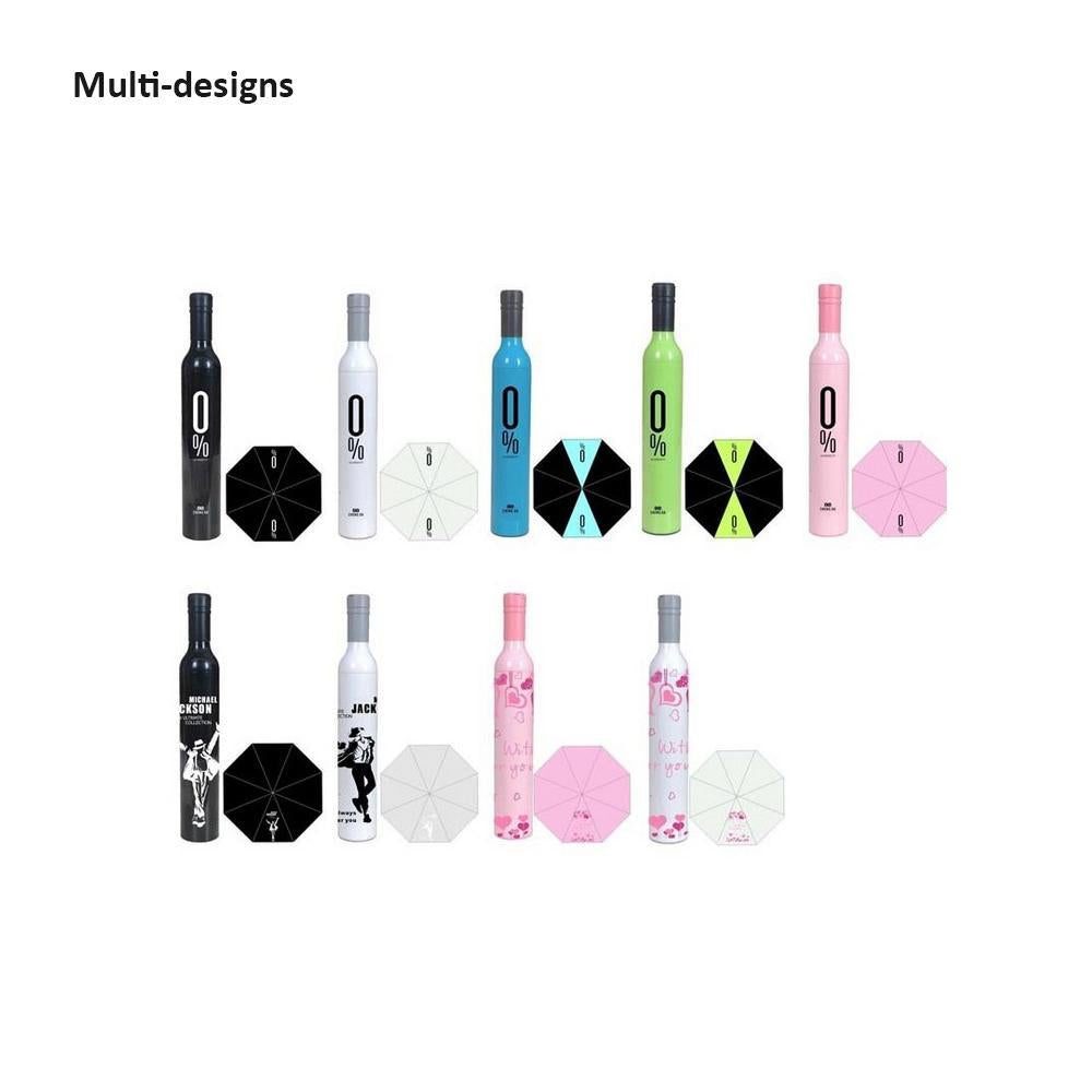 Pocket Folding Wine Bottle Umbrella signaturekarts