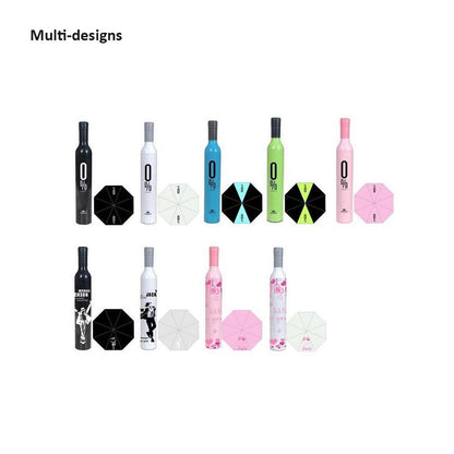 Pocket Folding Wine Bottle Umbrella signaturekarts
