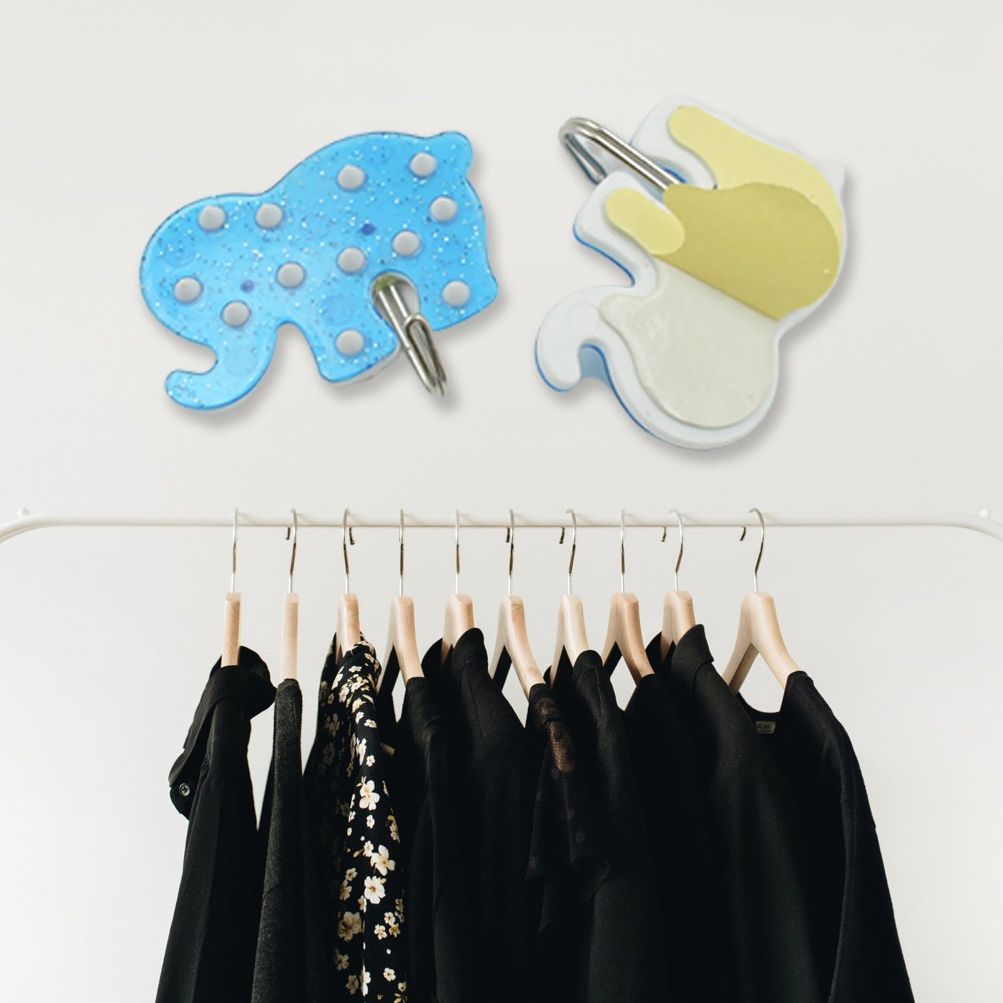 Strong Self-Adhesive Hooks (2 Pc): Heavy Duty, Waterproof, Multipurpose signaturekarts