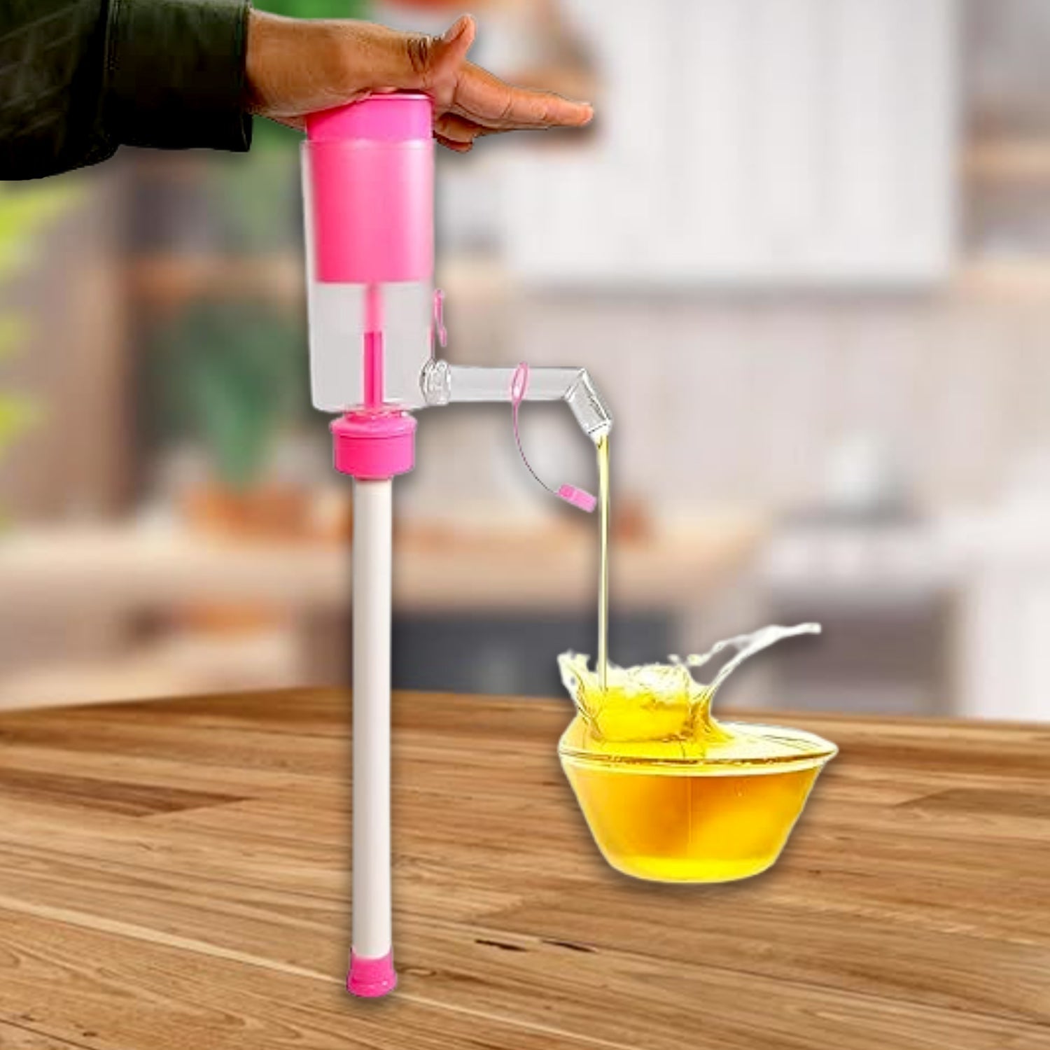 Hand Press Oil Extractor| Plastic Push Oil Pump for Removal of Oil and Liquids Signature kart