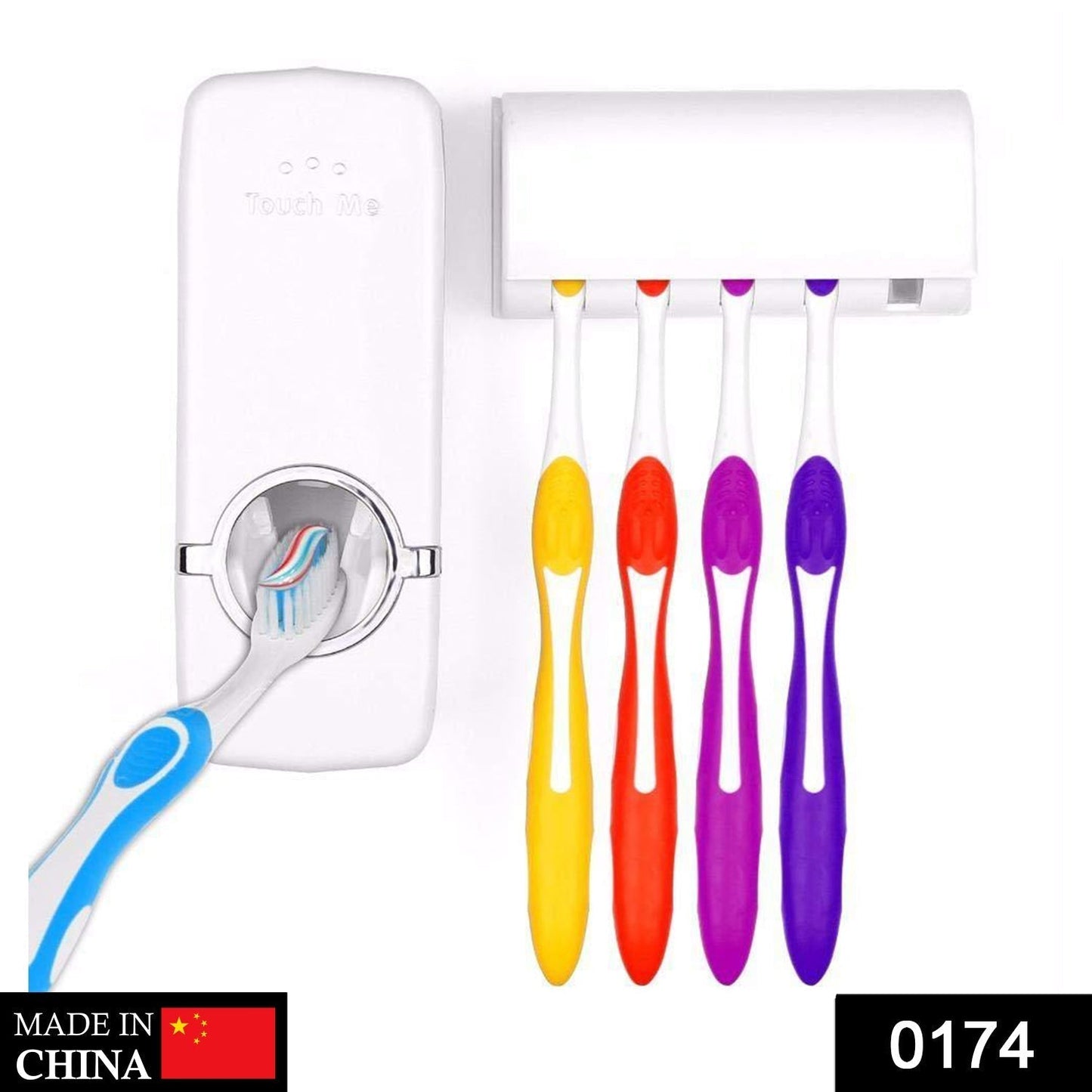 Toothpaste Dispenser & Tooth Brush Holder signaturekarts