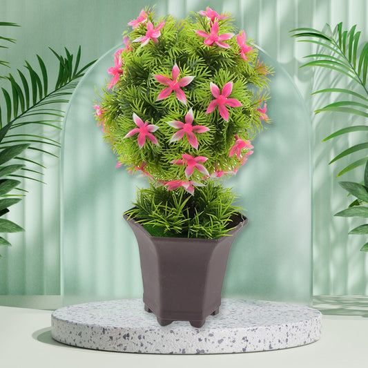 Wild Artificial Flower Plant with Cute Pot (1 Pc) signaturekarts