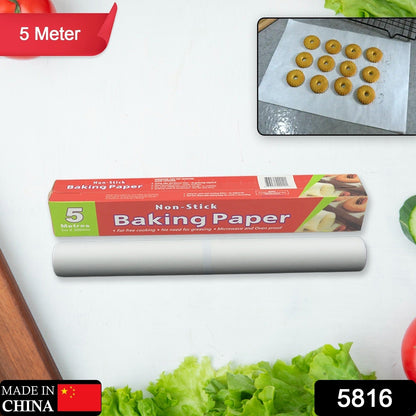 Non-Stick Parchment Paper – Easy Cleanup for Baking & Cooking (5 Mtr) signaturekarts