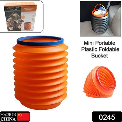 Foldable Storage Bucket , Water Container & Dustbin Multiuse Bucket For Home , Car & Kitchen Use Bucket signaturekarts