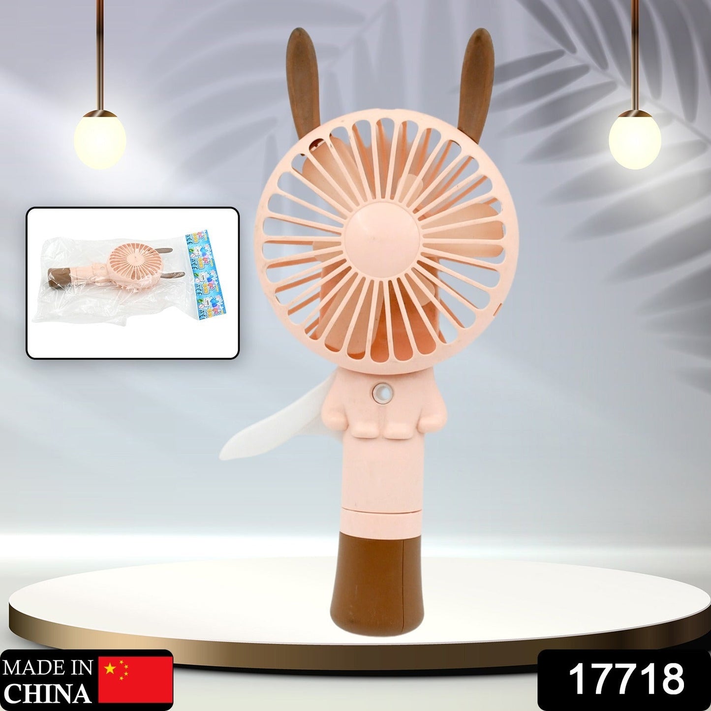 Portable Small Fan Handheld  Without Battery & USB Cable Hand Press Fan (1 Pc)