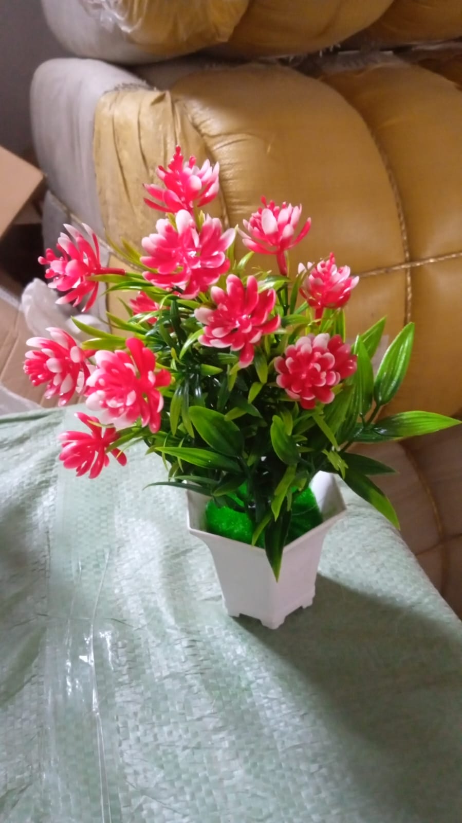 Wild Artificial Flower Plant for Home & Office Decor (1 Pc, Cute Pot) signaturekarts