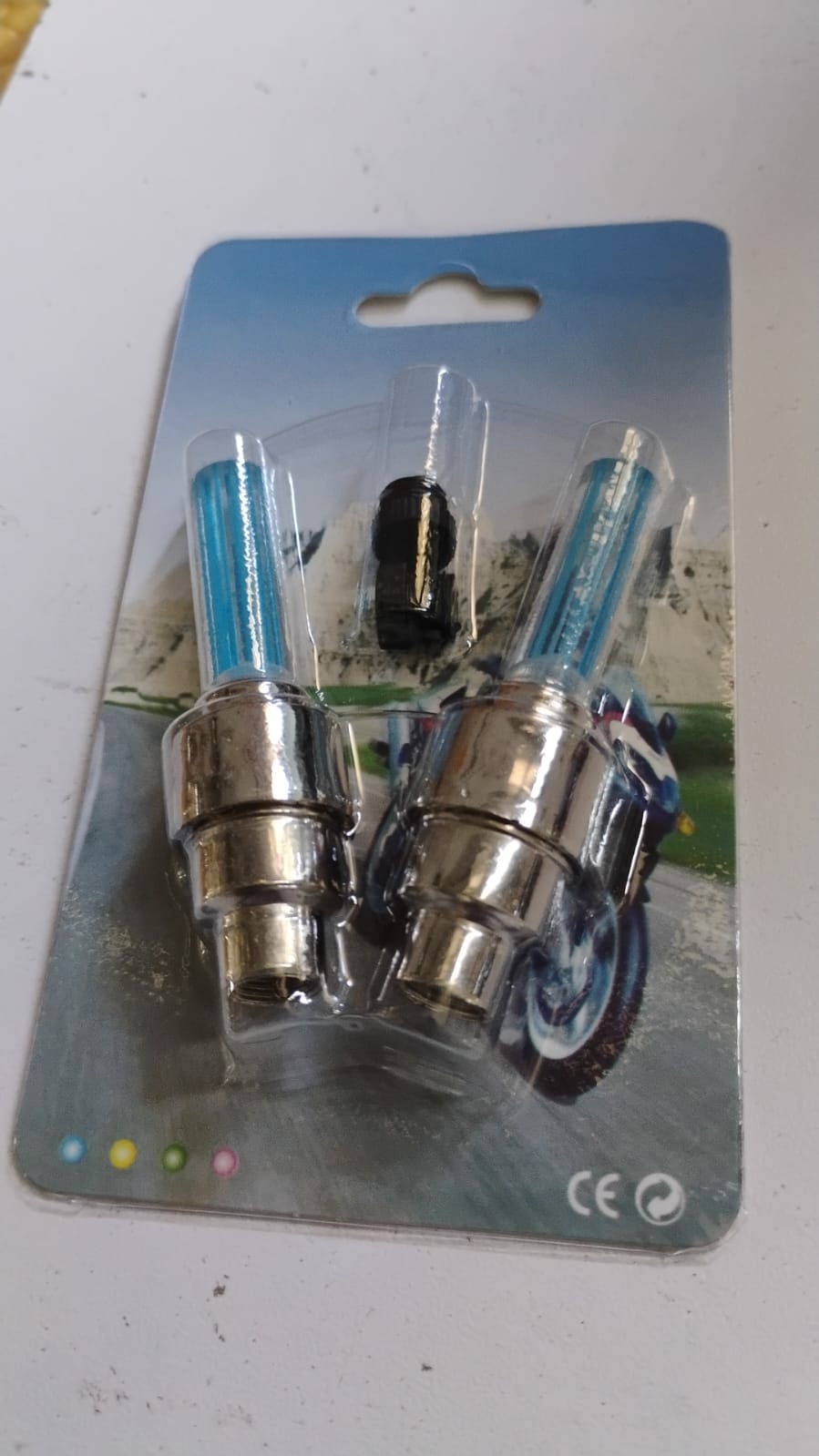 LED Flash Light lamp tyre Wheel Valve Sealing caps (2 Pc / Mix Color) Your Brand