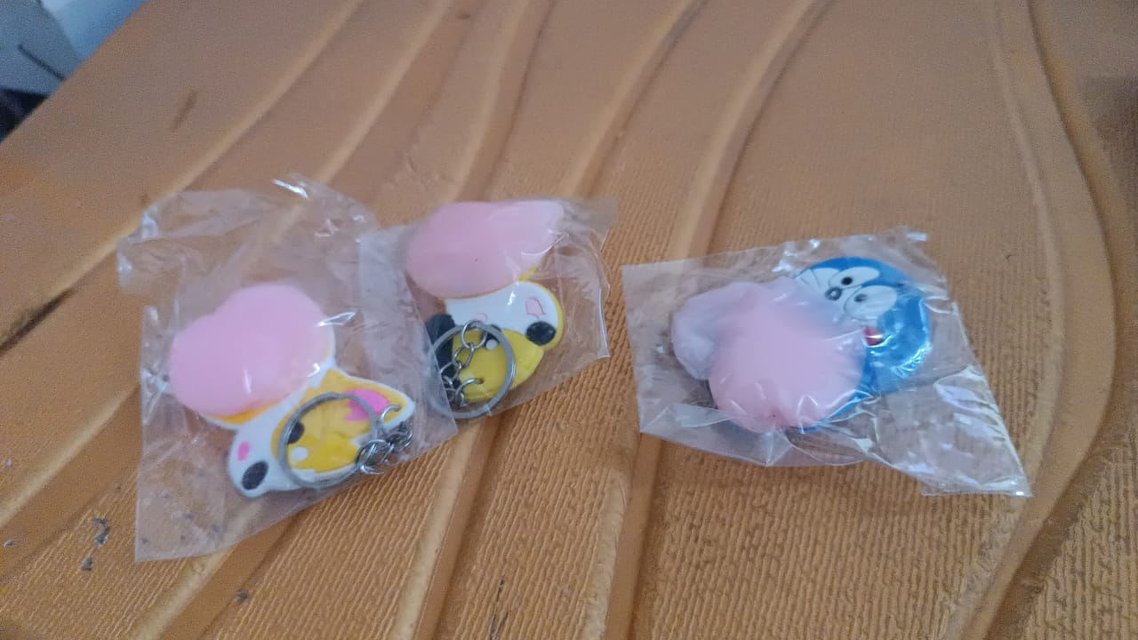 Cartoon Animal Keychain (1 Pc / Mix Design) Signature kart