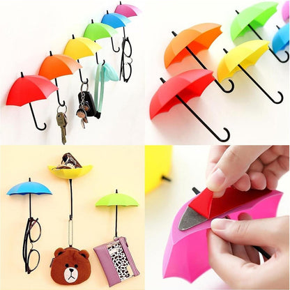 Multipurpose Umbrella Key Hat Holder Wall Hanging Hook Multicolor signaturekarts
