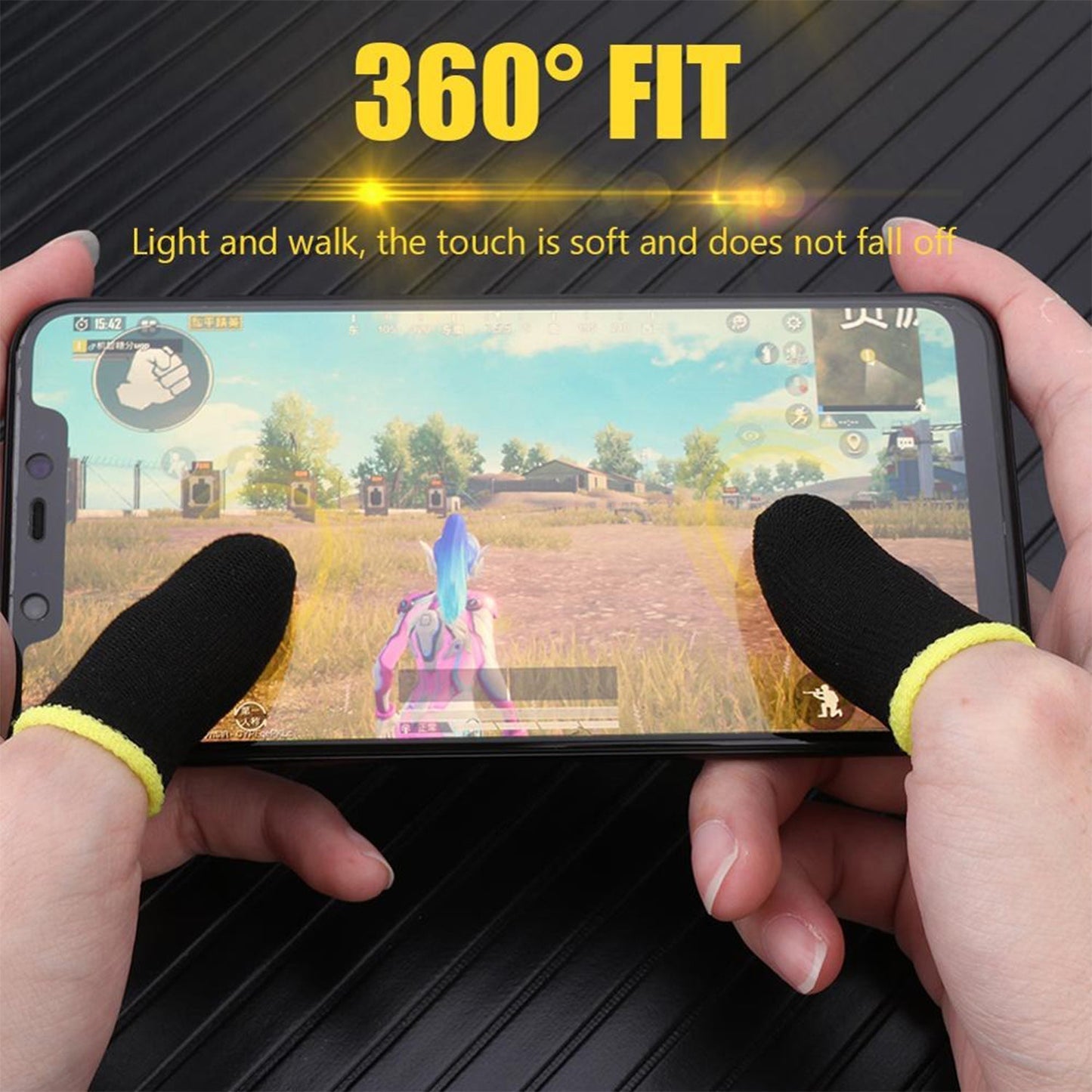 Thumb & Finger Sleeve for Mobile Game, Pubg,Cod,Freefire (1Pair only) signaturekarts