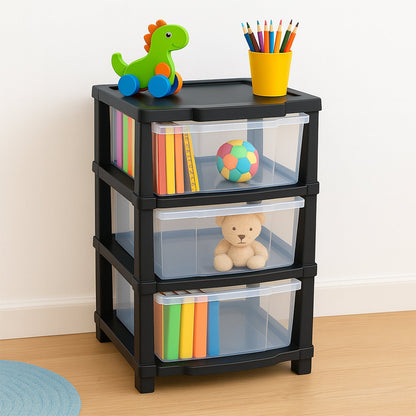 3-Layer Classic Transparent Drawer Storage Organizer signaturekarts