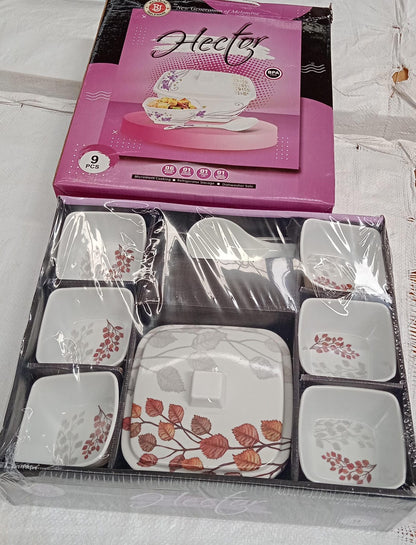 Hector High Quality Dinning Dinner / Pudding Set (9 Pcs set) Signaturekarts