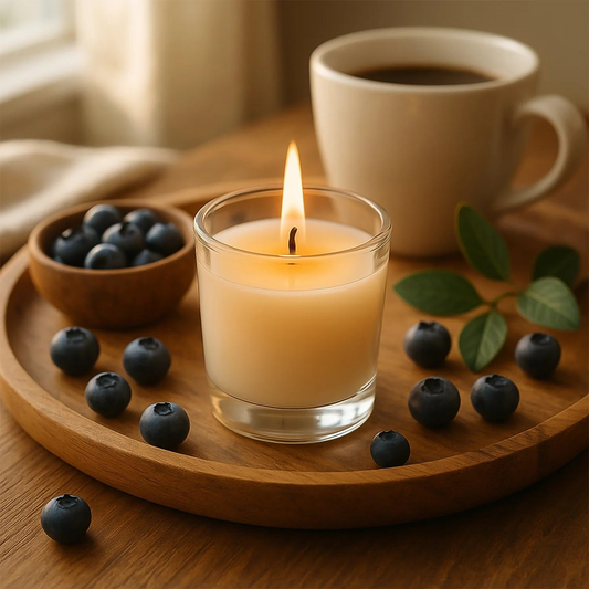 In'lief  Blueberry Soy-Blend Votive Candle Glass – 50 gm (1 Pc) signaturekarts