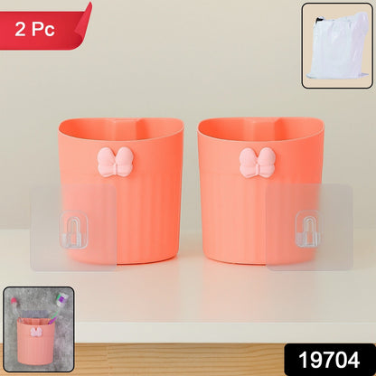 Premium Wall-Mounted Toothbrush Holder with Butterfly Design (2 Pc) signaturekarts
