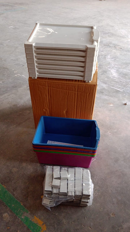 6-Layer Multi-Colored Plastic Storage Drawer Cabinet Signature kart