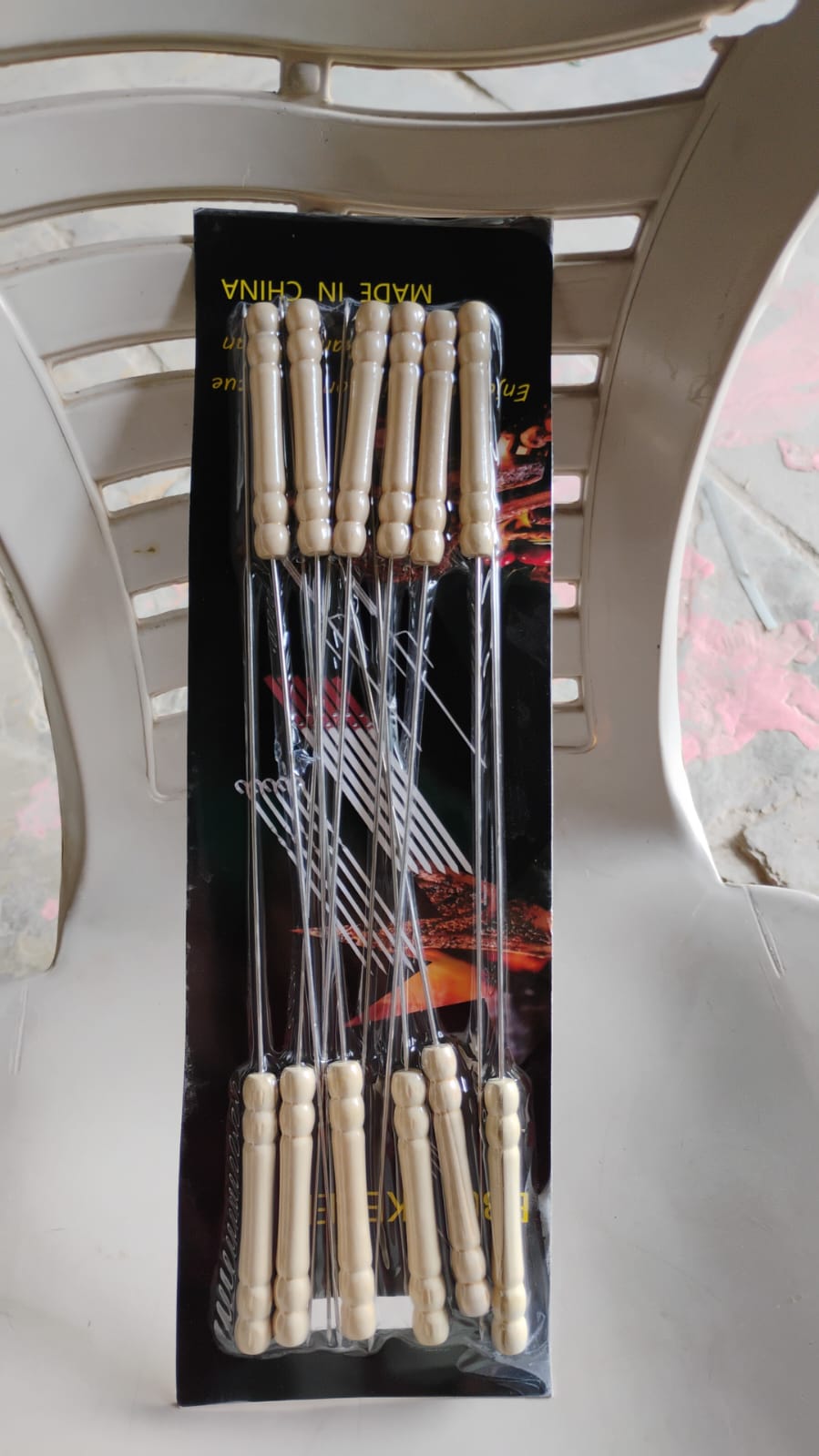 BBQ Tandoor Skewers Grill Sticks for Barbecue (Pack of 12) Signature Kart
