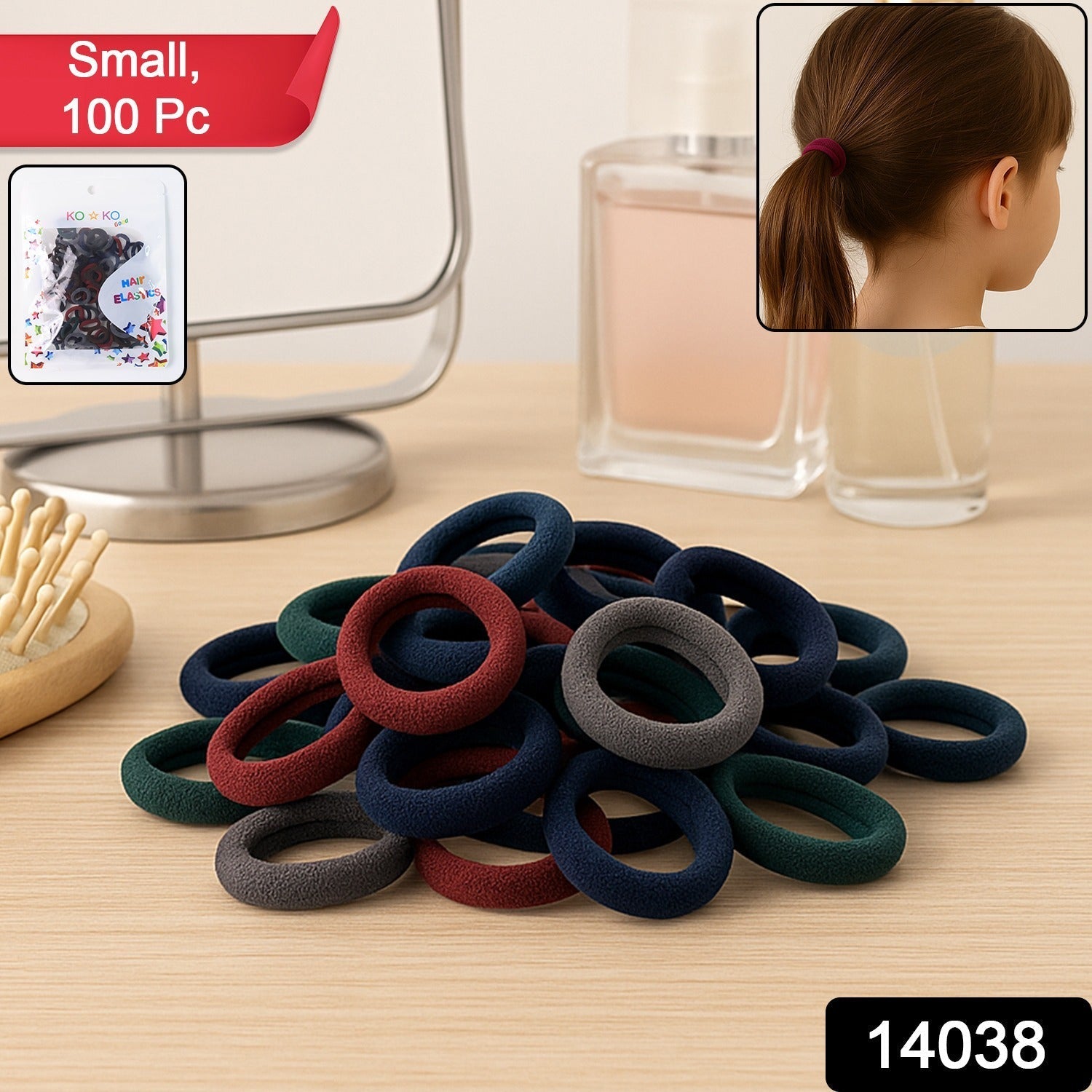 Small Hairbands Bands Hair Rubber Bands (Pack of 100 / Multicolour) Signaturekarts