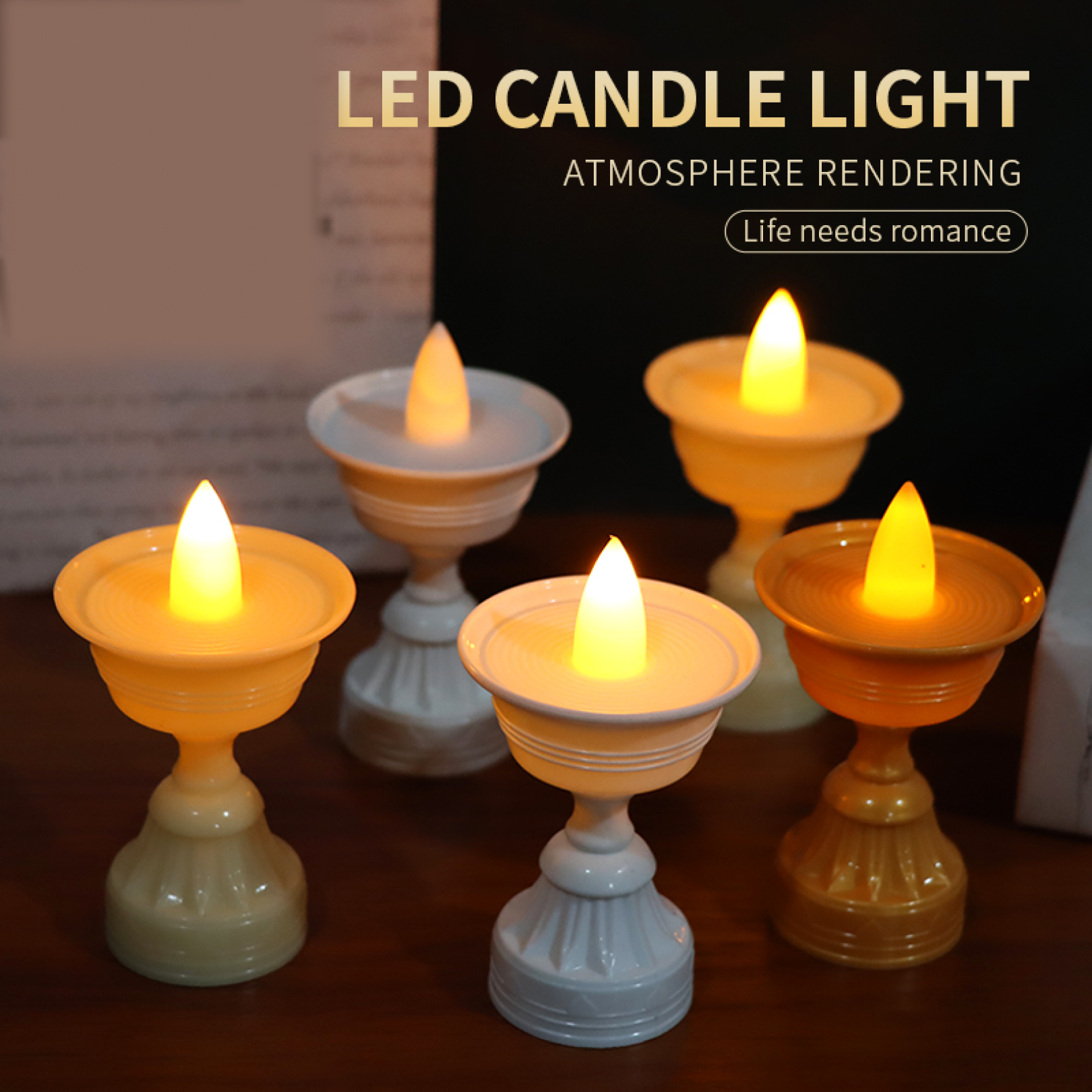 Set of 12 White Water Sensor LED Diyas signaturekarts