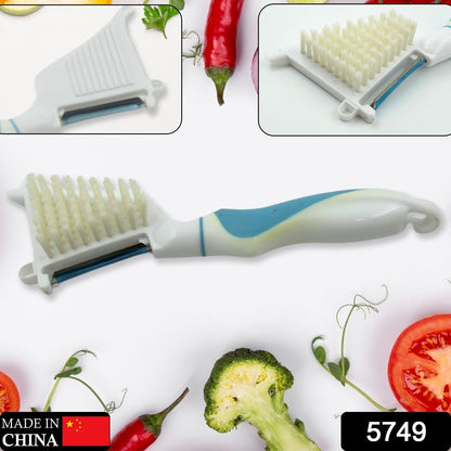 Multipurpose Peeler Brush – Stainless Steel Peeler with Cleaning Brush (1 Pc) signaturekarts